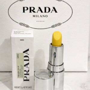 Prada yellow mini lip balm